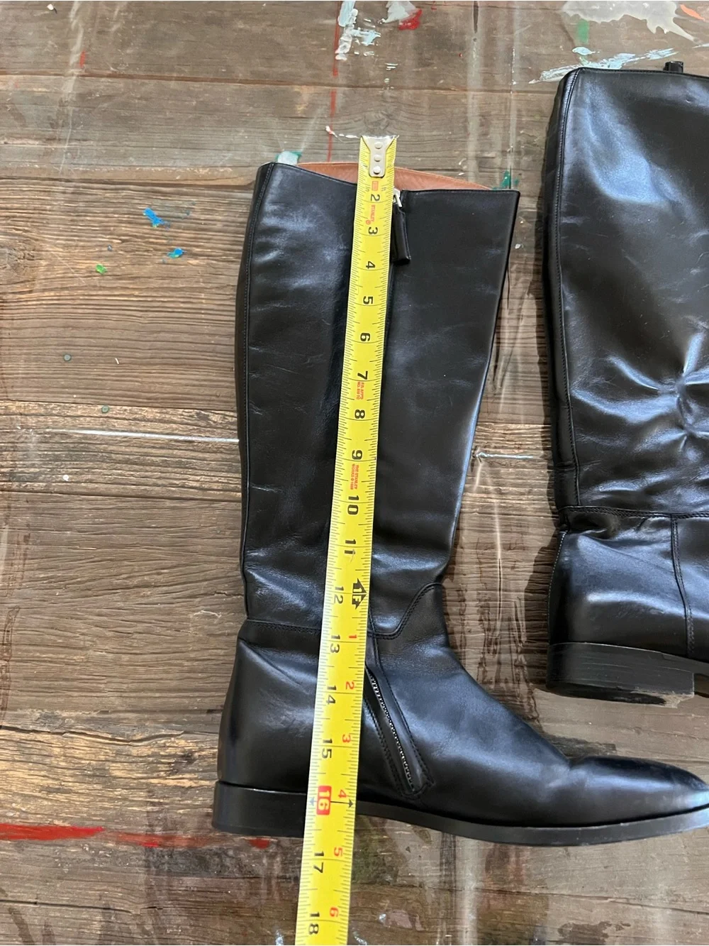 Giorgio Armani Black Leather Boot Sole with Branded Heel